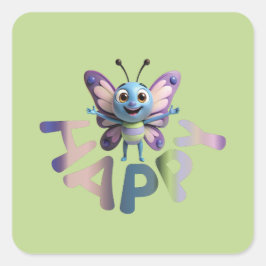 ADESIVO QUADRADO FELIZ