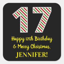 Feliz 17º aniversário e feliz Natal, Nome personal