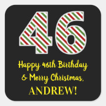 Feliz 46º aniversário e Feliz Natal, Nome Personal