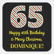 Feliz 65º aniversário e Feliz Natal, Nome Personal