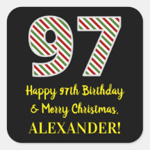 Feliz 97º aniversário e Feliz Natal, Nome Personal