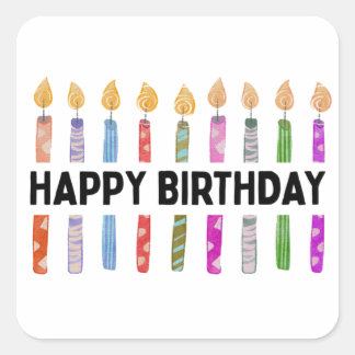 ADESIVO QUADRADO FELIZ ANIVERSÁRIO