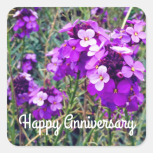 Adesivo Quadrado Feliz Aniversário Bowles Mauve #1 Stickers