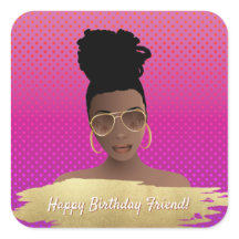 Feliz aniversário! Mulher Negra com Manteiga Doura