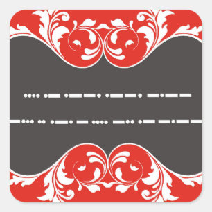 Adesivo Quadrado Feliz aniversário no Código Morse 2