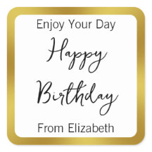 Feliz aniversário preto branco e Dourado do seu no