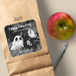 Adesivo Quadrado Feliz Assombrando Aventuras Fantásticas