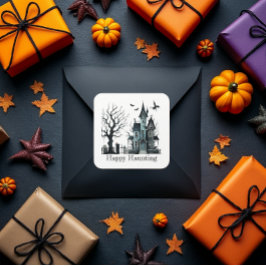 Adesivo Quadrado Feliz assombro