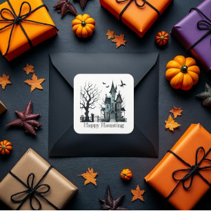 Adesivo Quadrado Feliz assombro