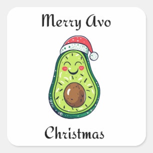 Adesivo Quadrado Feliz Avo Natal