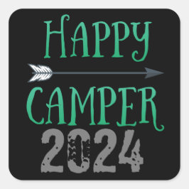 Adesivo Quadrado Feliz Camper