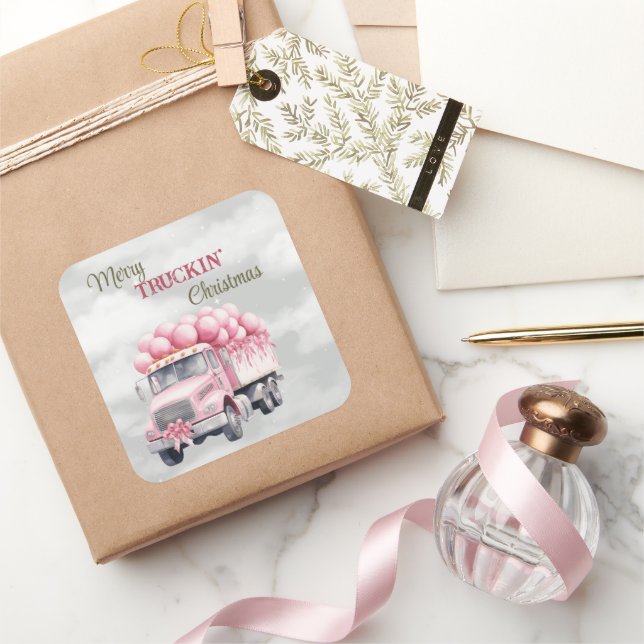 Adesivo Quadrado Feliz de Natal (Presentear)