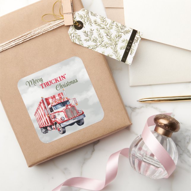 Adesivo Quadrado Feliz de Natal (Presentear)