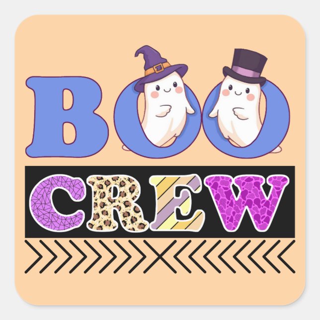 Adesivo Quadrado Feliz Dia das Bruxas (Frente)