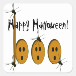 Adesivo Quadrado Feliz Dia das Bruxas