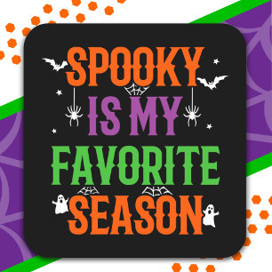 Adesivo Quadrado Feliz Dia de as Bruxas engraçado de Halloween Spoo