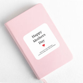Adesivo Quadrado Feliz dia de as mães Personalizado