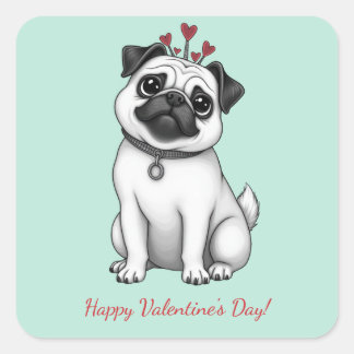 Adesivo Quadrado Feliz dia de os namorados!