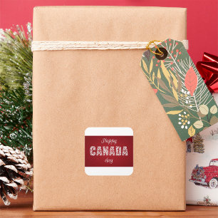 Adesivo Quadrado Feliz Dia do Canadá