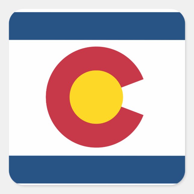 Adesivo Quadrado Feliz Dia do Colorado! (Frente)