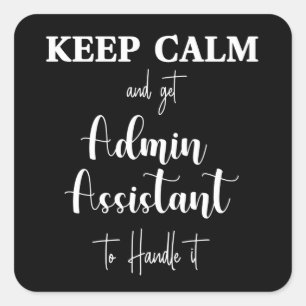 Adesivo Quadrado Feliz dia do Secretário. Profissional administrat