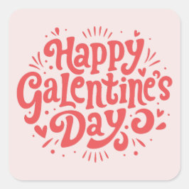 Adesivo Quadrado Feliz Dia dos Galentinos