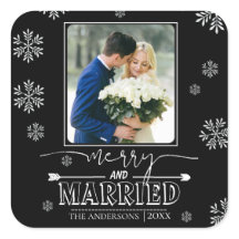 Feliz e Casado Tipografia Primeiro Natal Foto