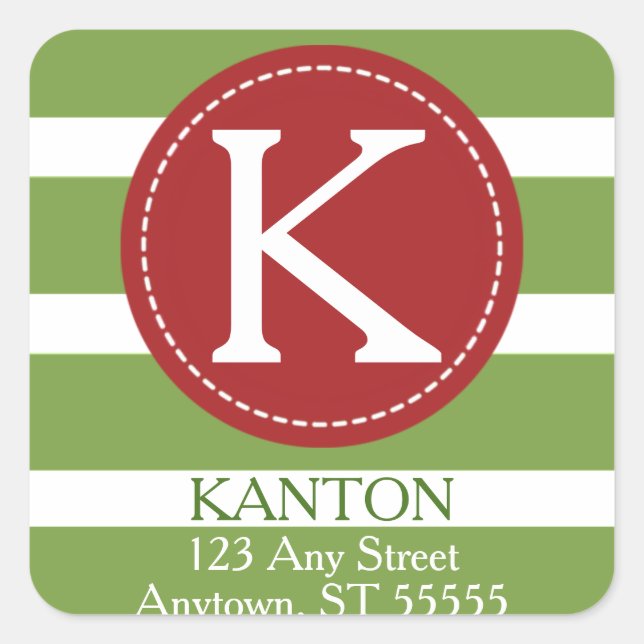 Adesivo Quadrado Feliz e endereço de retorno brilhante (Frente)