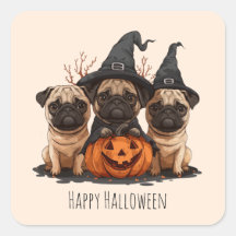 Feliz Halloween Pugs Jack O Lanternas
