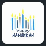 ADESIVO QUADRADO FELIZ HANUKKAH<br><div class="desc">Esta é uma bela imagem para o Feliz Chanucá. Use esta design para dar como presente.</div>