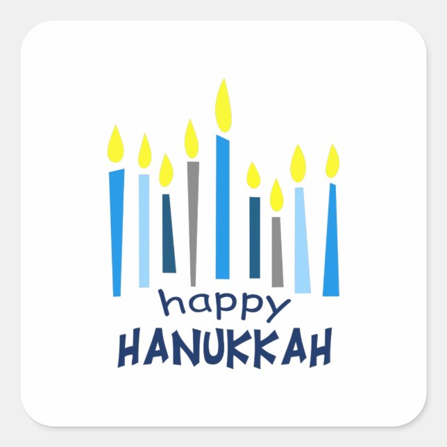 ADESIVO QUADRADO FELIZ HANUKKAH (Frente)