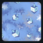 Adesivo Quadrado Feliz Hanukkah Falling Star e Dreidels<br><div class="desc">Você está vendo a coleção de Design Lee Hiller. Roupa,  Ofertas e Coleções Lee Hiller Fotografia ou Coleção de Arte Digital. Você pode ver sua fotografia da Nature em http://HikeOurPlanet.com/ e seguir seu blog de caminhada no Hot Primavera National Park.</div>