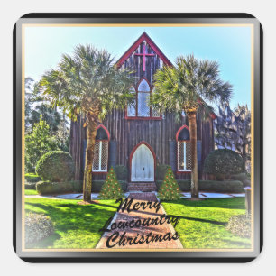 Adesivo Quadrado Feliz Lowcountry Christmas Bluffton SC Church