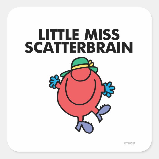 Adesivo Quadrado Feliz Miss Scatterbrain (Frente)