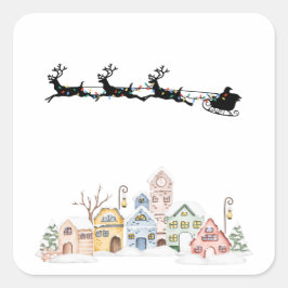 Adesivo Quadrado Feliz Natal