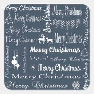 Adesivo Quadrado Feliz Natal