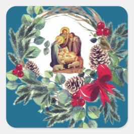 Adesivo Quadrado Feliz Natal!