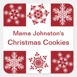 Adesivo Quadrado Feliz Natal - Decoração do Pacote de Presentes de