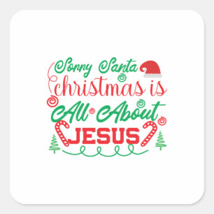Adesivo Quadrado Feliz Natal Desculpe Papais noeis Natal É Tudo Je