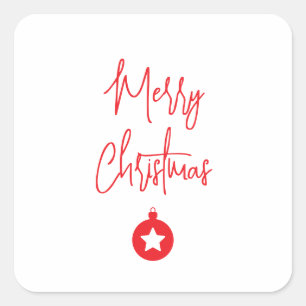 Adesivo Quadrado Feliz Natal Família Ano Novo Mensagem
