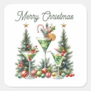 Adesivo Quadrado Feliz Natal Feriado