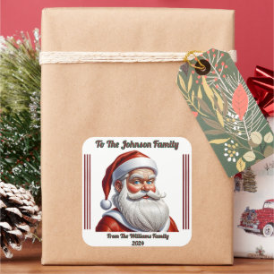 Adesivo Quadrado Feliz Natal Joyful Sticker