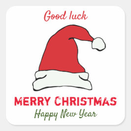 Adesivo Quadrado Feliz Natal minimalista e Ano novo