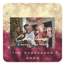 Feliz Natal Novo Beet Fotográfico Dourado de Liter