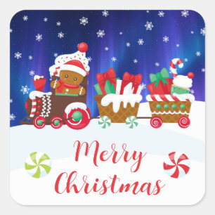 Adesivo Quadrado Feliz Natal – Trem de Pão de Mel