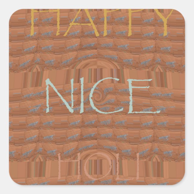 Adesivo Quadrado Feliz Natal Zebra Art Impressão (Frente)