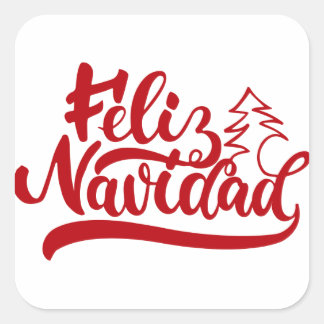 Adesivo Quadrado Feliz Navidad Sticker