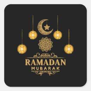 Adesivo Quadrado Feliz Ramadan Kareem E Eid Mubarak 2023