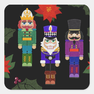 Adesivo Quadrado Felt Look Nutcrackers Soldiers Whimsical