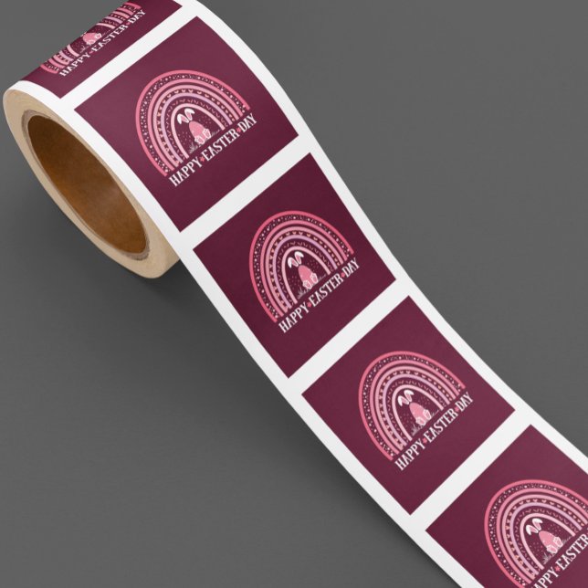 Adesivo Quadrado Felz pascoa Dia do Arco Arco-Íris Bonny Design (Criador carregado)